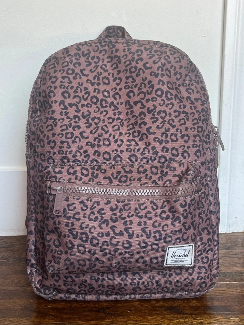 Herschel Leopard Print Backpack — brown & black